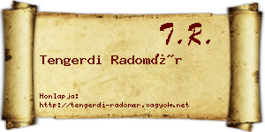 Tengerdi Radomér névjegykártya